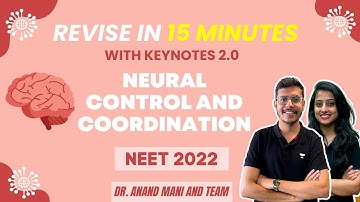 Neural Control and Coordination | Revise in 15 minutes | NEET 2024 | Dr. Anand Mani & Team