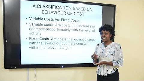 Cost Classification