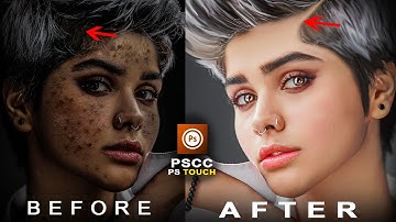 skin retouching || face smoothing , high end skin retouching by phone by ps cc photoshop pstouch