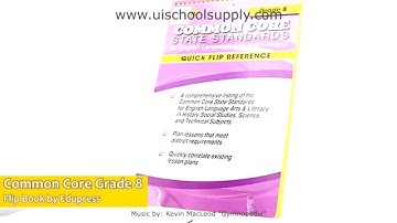 Common Core State Standards For Language Arts and Math Flip Book Grade 8 by Edupress EP3493