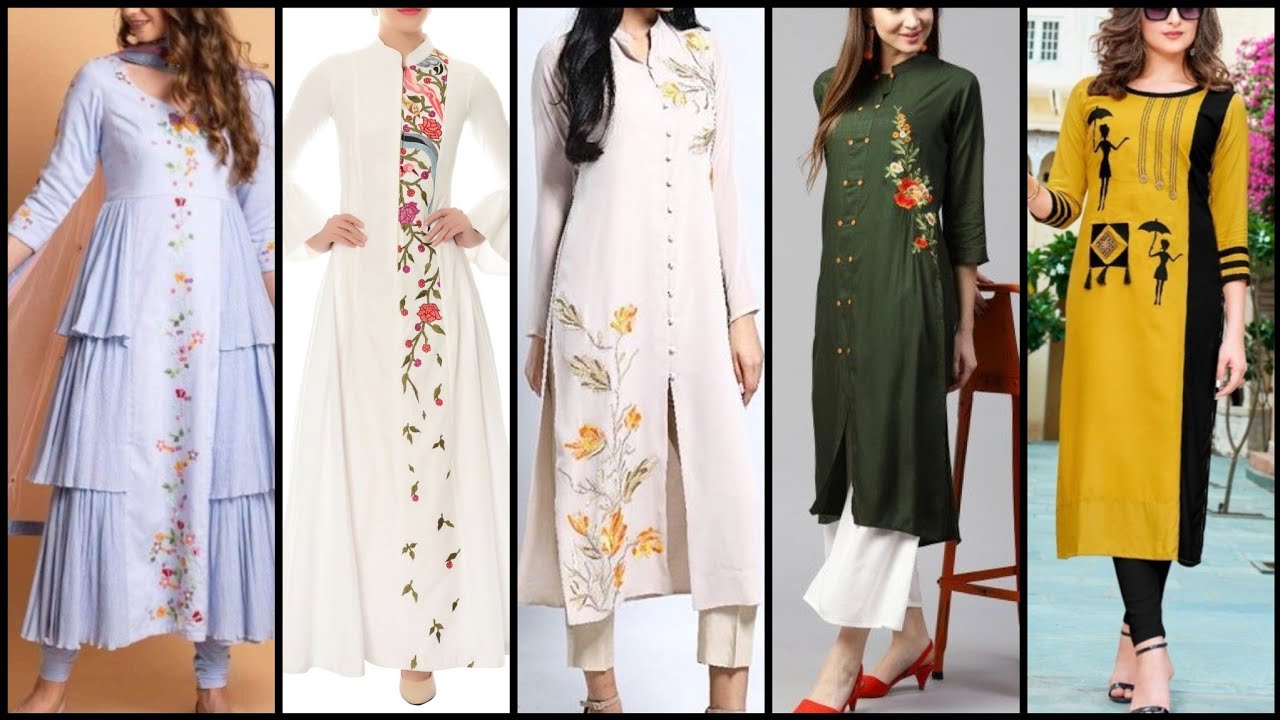 Top 44 Cotton Embroidered Casual Shirts & Kurti Designs For Girls