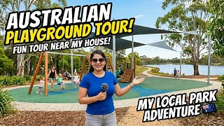 kid's play area tour| Fun outdoor play zone in Western Australia | Lake side natural beauty 