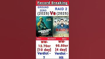 RAID 🆚 GROUND ZERO #4 Day box office collection #GBU #ajaydevgn  #raid2 #jaat