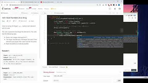 LeetCode Rank Transform of an Array | HashMap & Array