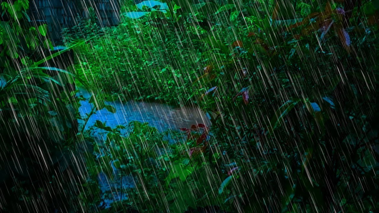 Relieve Stress to Fall Asleep Fast with Powerful Rain & Heavy Thunder ...