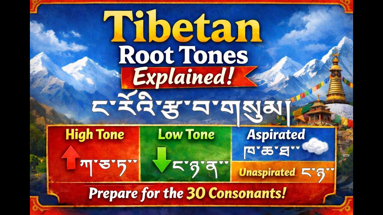 3 Root Tones in Tibetan Language. ང་རོའི་རྩ་བ་གསུམ།