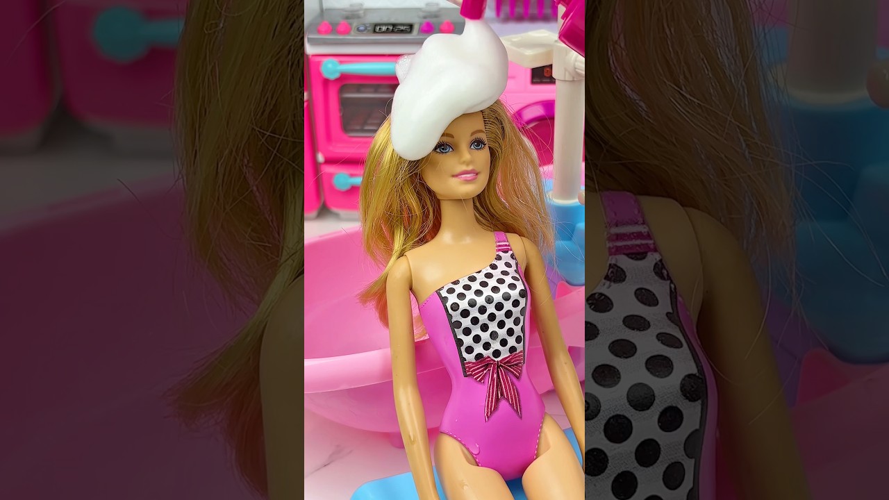 Barbie Hair Washing Set Toys Bathroom, Satisfying With Zenni ASMR Videos Unboxing