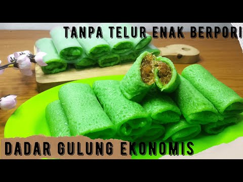 Masakan RESEP DADAR GULUNG| DADAR GULUNG EKONOMIS| LEMBUT DAN EKONOMIS TANPA TELUR Yang Bergizi Tinggi