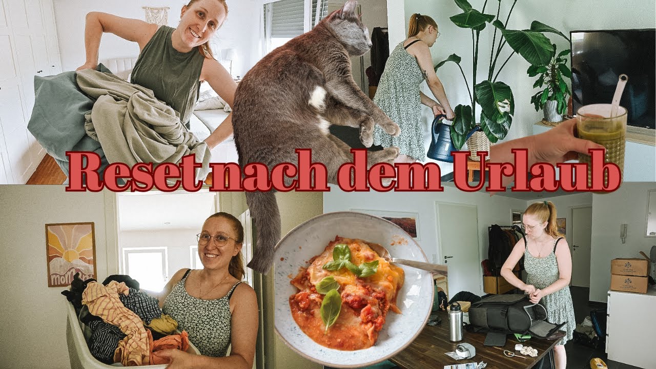 Reset nach dem Urlaub, Koffer auspacken, Wohnung aufräumen und ordnen, Wäsche waschen| Amynatalie