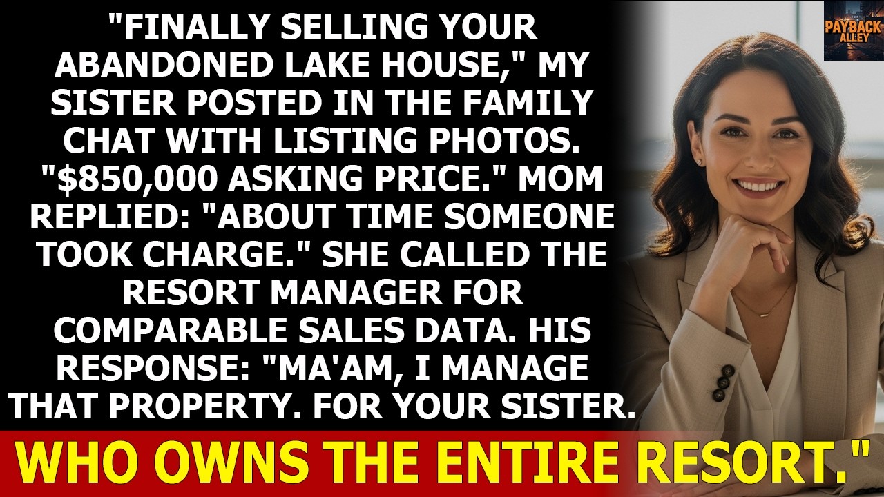 Sister Listed My 'Abandoned' Lake House — The Resort Manager She Called Was Actually My Employee