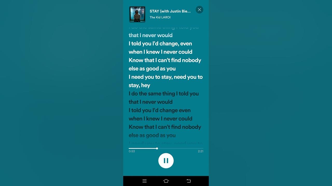 Stay (with Justin Bieber) Lyrics - The Kid LAROI