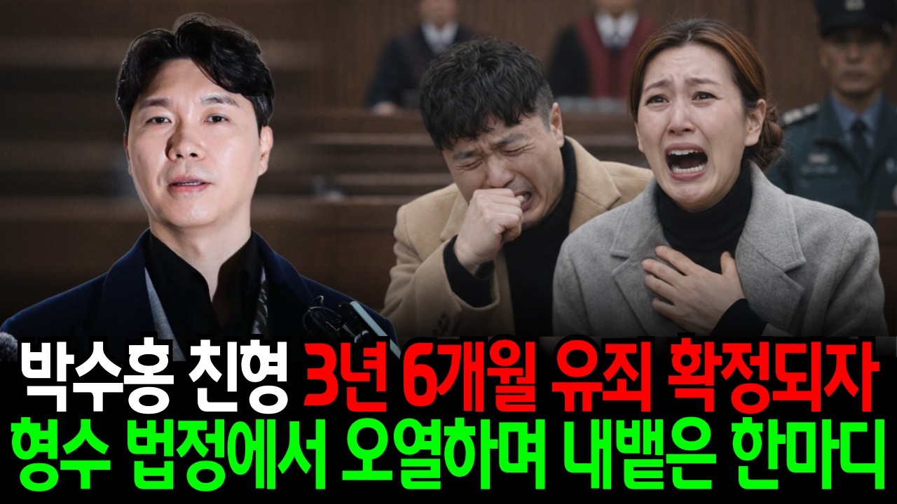 박수홍 친형 결국 3년 6개월 유죄 확정되자 형수 법정에서 오열하며 내뱉은 한마디