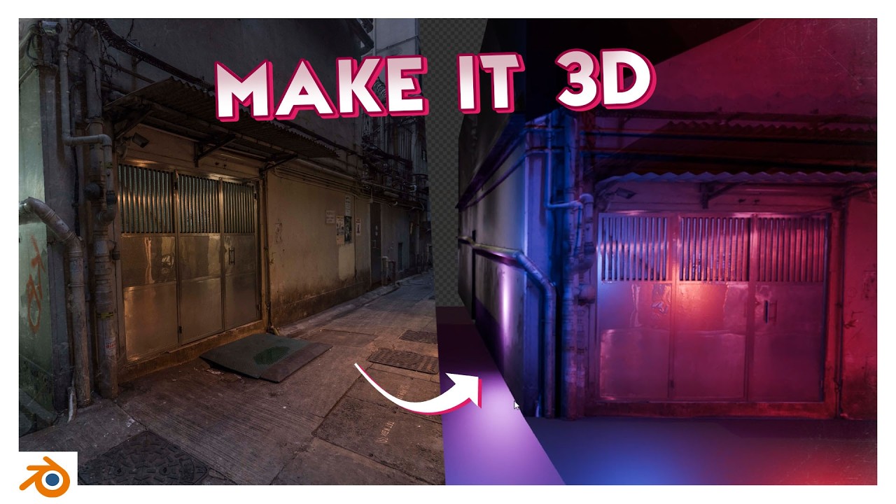 Create Realistic 3D Models from Photos Using Blender & FSpy - YouTube