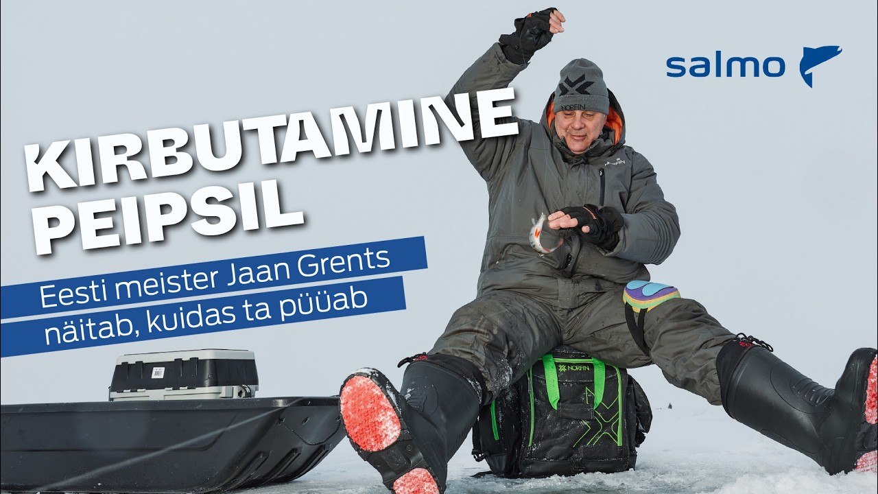 Kirbutamine Peipsil - Salmo ekspert Jaan näitab, kuidas ta püüab