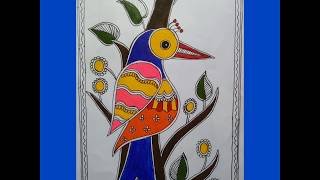 madhubani easy step painting
