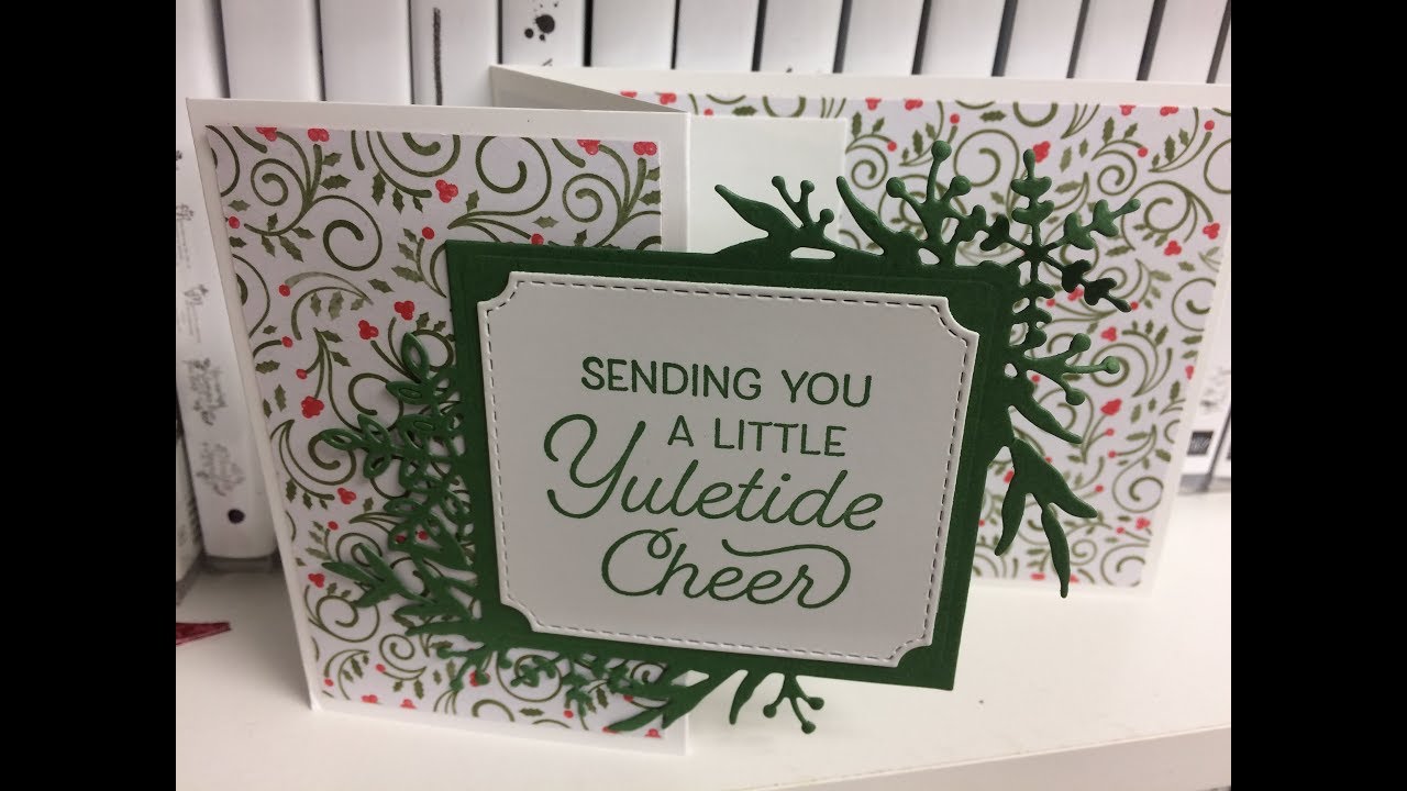 Fun fold quick, elegant Christmas card - YouTube