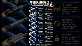 From Saturn V to Starship 🚀 Iconic Rockets &amp; Their Achievements #space #artemis