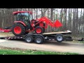 Loading my Kubota on the new Kaufman Tilt Trailer