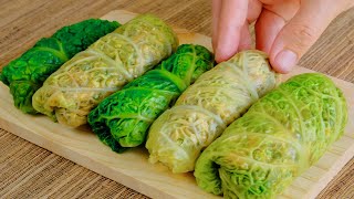 Do you have 1 cabbage at home? The tastiest eggless cabbage rolls recipe! Vegan | ASMR