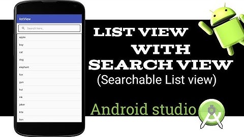 ListView with Searchview (Searchable ListView) |  TechnicalTrench |