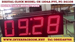PROJECT CODE: 241108, DIGITAL CLOCK MODEL: CK-1204Ae-PVC-WIFI NETWORK