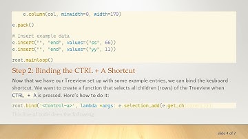 How to Use CTRL +  A to Select All Rows in a Treeview Widget Using Python Tkinter