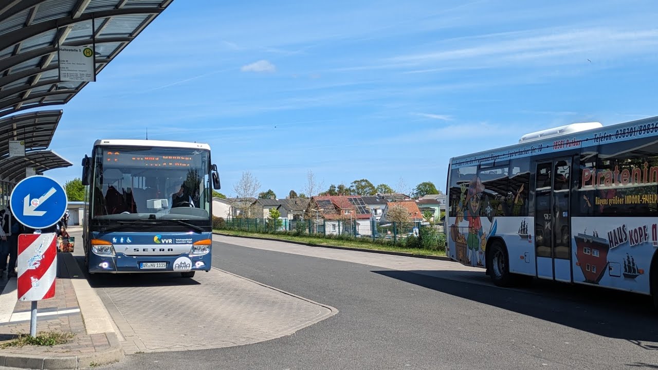 VVR|Mitfahrt im Setra 415 LE business auf der 22 von Sassnitz bis Serams