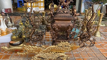 🔴🔴Lư Trúc Hoá Long _ Cặp Bình Đồng Xưa _ Tuỳ Hưu Đồng. Tối 18/12 #đồcổcầnthơ #cổvật #đồcủ