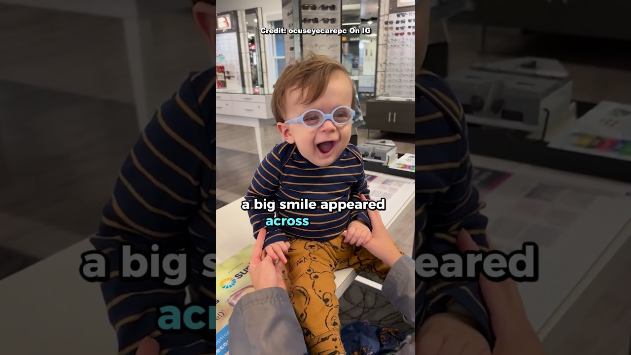 He got his first pair of glasses 🥺❤️