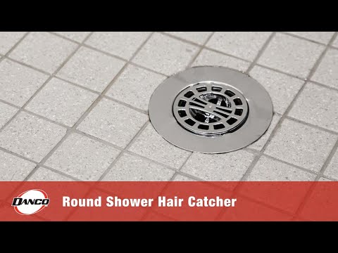 Square Hair Catcher for Shower Drain in Chrome - Danco