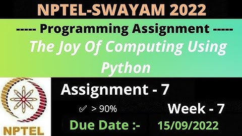 NPTEL: The Joy Of Computing Using Python Week 7 Programming Assignment Answers