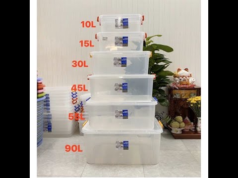 Video Thùng Nhựa Trong Suốt Duy Tân 10L/15L/30L/45L/55L/90L - youtube