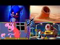 Sonic Exe Vs Erosion Worm Vs Peppa Pig Exe Vs School Bus | Pepe Viral Tiles | Tiles Hop!
