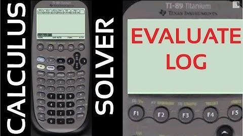 Calculus Evaluate Log Problem on TI-89 | Every Step Calculus