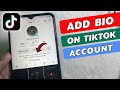 How to Add BIO on TikTok Account - Full Guide