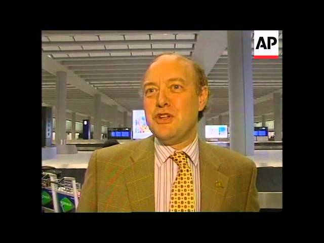 HONG KONG: 1ST COMMERCIAL FLIGHT LANDS AT CHEK LAP KOK AIRPORT