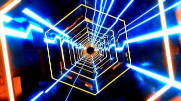 🔷 4K Screensaver – Multicolor Neon Hex Tunnel | Futuristic VJ Loop (No Audio)
