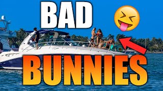 yup!! they're kind of wild on that bow | miami river | party boats | droneviewhd [ boats & yachts ]