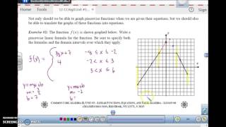Algebra 2 U3L6 Piecewise Linear Functions