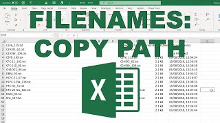 Copy list of filenames from folder into Excel (Windows) screenshot 4