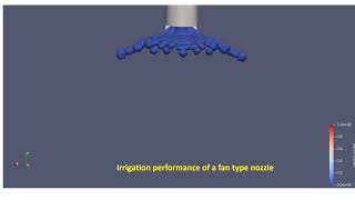 Irrigation performance of a fan type nozzle OpenFOAM