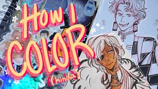 how i color my traditional art