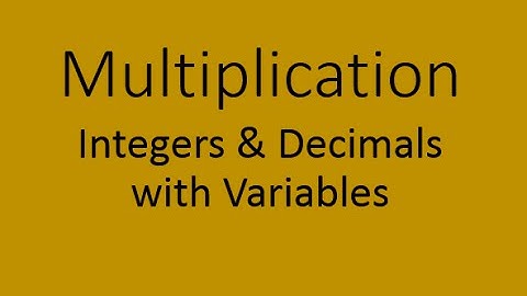 Multiplying with Variables (Simplifying Math)