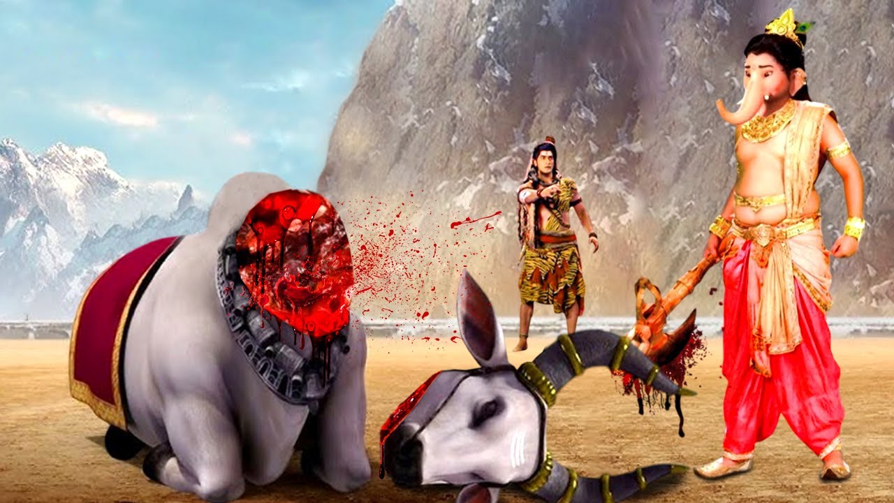 गणेश जी ने क्यों काटा महादेव की सवारी नंदी का सर | Vighnaharta Ganesh