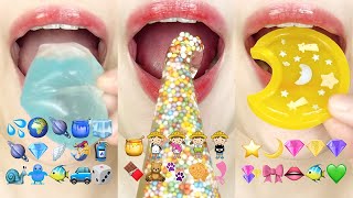 asmr 10 MINUTES EMOJI FOOD (TIKTOK COMPILATION) RELAXING 틱톡 이모지 먹방 모음집 MUKBANG eating sounds