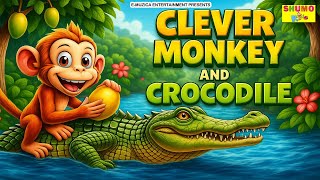 Clever Monkey and the Crocodile | New English Story for Kids | Panchatantra Stories for Children