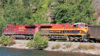 RARE! KCS ES44AC on a CP coal train at three Valley Gap BC on the Shuswap Subdivision.