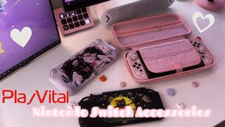 🩷 unboxing cute nintendo switch accessories ft. playvital