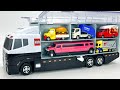 トミカ☆ミニカーを開封してチェック!ランボルギーニ・工事車両・パトロールカーをコンボイに収納していきます☆Tomica Mini Cars☆Supercars Unboxing Collection