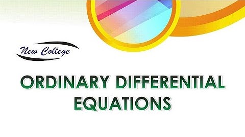 chapter 1 exercise 1.2 and 1.3 solution ordinary differential equations ODE 2nd semester maths